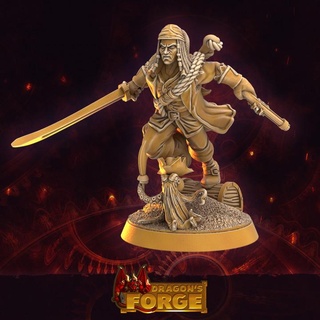 drakenreef pirate - human male 1 dragon's forge miniatures Tabletop Characters & Creatures Fantasy Universe Store dragons dungeons gun rpg sea sword miniature octopus roleplaying tabletop chest raider d&d 28mm dnd supported dragonsforge 3d print model - Mito3D