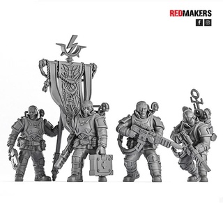 special forces - command squad imperial force redmakers Tabletop Characters & Creatures Fantasy Universe board figurines games guard miniature infantry empire 28mm shock skifi scion apocalyptic grimdark troops stormtroopers grenadiers special-forces 3d print model - Mito3D