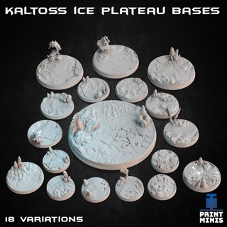 alien ice world bases - 18 miniatures expedition collection print minis Tabletop accessories terrain snow frozen plants scenery rocky scatter scenic frost vegetation foliage 3d print model - Mito3D