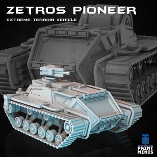zetross pioneer - snow terrain vehicle expedition collection print minis Tabletop Characters & Creatures Sci-Fi Universe Vehicles Machines car machine sci-fi tank atv dieselpunk 3d print model - Mito3D
