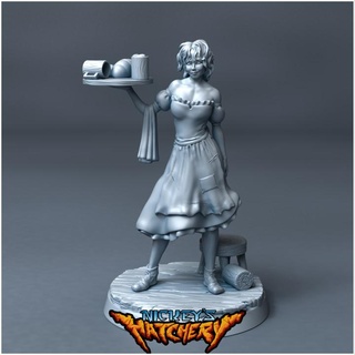 aleena tavern wench outfit nickey's hatchery Tabletop Characters & Creatures Fantasy Universe Store waitress 3d print model - Mito3D