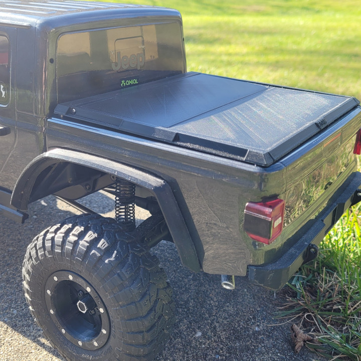 cgrc gladiator hard folding bed cover axial scx10-3 jeep gladiator chris griggs  RC Cars Store RC Cars Crawler RC Cars Scale 1:10 RC Cars Accessories Exterior rc  3D print model - Mito3D