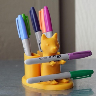 cat pen holder philippe barreaud Home & Garden Gadgets Electronics Store sharpie penholder sharpieholder 3d print model - Mito3D