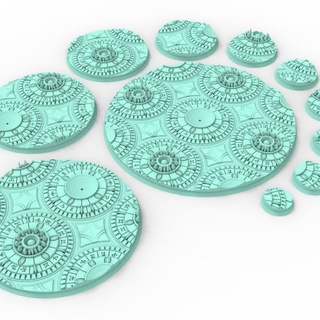 dark city - 169 round & oval bases wargame set 2 tales damocles Tabletop accessories Characters Creatures Fantasy Universe Store game miniatures wargaming tabletop elves eldar 32mm myriam 3d print model - Mito3D