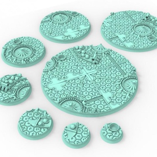 dark city - 169 round & oval bases wargame set 5 tales damocles Tabletop accessories Characters Creatures Fantasy Universe Store game miniatures wargaming tabletop elves eldar 32mm myriam 3d print model - Mito3D