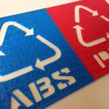 abs pla recycle signs & garden 3d print model - Mito3D