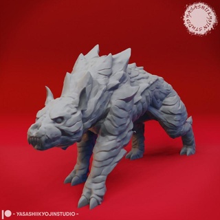 chien l'enfer table miniature yasashi kyojin studio personnages créatures fantaisie univers démon 40k bête jeu enfer monstre dnd éclaireur aos ttrpg 3d print model - Mito3D