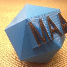 maa icosahedron fan art 3d print model - Mito3D