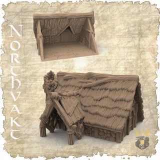Northvakt casa campo 3dlayeredscenery tampo mesa 3D imprimível terreno loja fantasia construção medieval viking cenário 3d print model - Mito3D