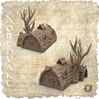 Northvakt ampla casa campo 3dlayeredscenery tampo mesa 3D imprimível terreno loja fantasia construção medieval viking cenário 3d print model - Mito3D
