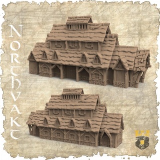Northvakt salão 3dlayeredscenery tampo mesa 3D imprimível terreno loja fantasia construção casa medieval viking cenário 3d print model - Mito3D
