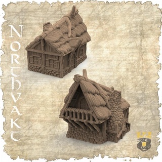 northvakt - balcony building 3dlayeredscenery Tabletop 3D Printable Terrain Store Fantasy house medieval viking scenery 3d print model - Mito3D