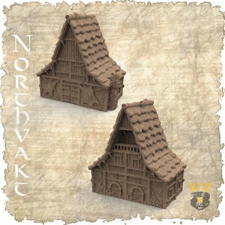 northvakt - guildhouse 3dlayeredscenery Tabletop 3D Printable Terrain Store Fantasy building house medieval viking scenery 3d print model - Mito3D
