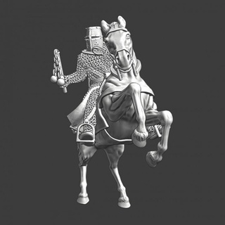 monté Chevalier fléau nord croisades miniatures table personnages créatures historique univers boutique 3d impression stl jeu génial casque médiéval wargaming guerrier guerre 28mm danois paysage suédois cuirassé 1242 3d print model - Mito3D