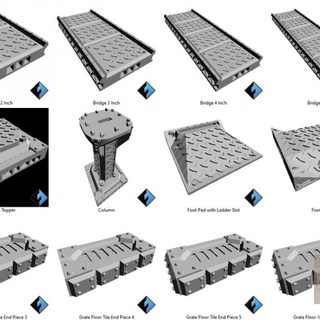 openlock industrial platform starter set wargame forge Store 40k game terrain warhammer necromunda kill infinity 28mm team 3d print model - Mito3D
