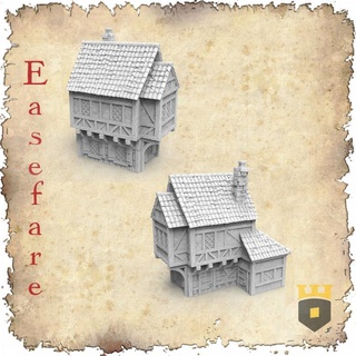 easefare - large civilian house 2 3dlayeredscenery Tabletop Characters & Creatures Fantasy Universe 3D Printable Terrain Store building medieval scenery tudor 3d print model - Mito3D
