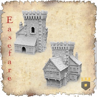 easefare - townhall 3dlayeredscenery Tabletop Characters & Creatures Fantasy Universe 3D Printable Terrain Store building house medieval castle scenery tudor 3d print model - Mito3D