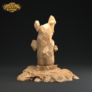 standing stone scatter terrain - presupported dragon trappers lodge Tabletop 3D Printable Terrain Store Fantasy dungeons fantasy light statue european bench pool logs rocks dnd stump feywild unseelie 3d print model - Mito3D