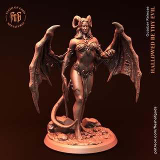 succubus demon flesh gods Tabletop Characters & Creatures Fantasy Universe Store creature devil hell monster woman evil winged imp fleshofgods 3d print model - Mito3D