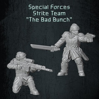 dragoon special forces strike team quartermaster3d Tabletop Characters & Creatures Sci-Fi Universe Store scifi soldiers infantry elite 28mm troopers 3d print model - Mito3D