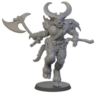 angry demon albinoraven miniatures Tabletop Characters & Creatures Fantasy Universe Store stl army axe fantasy warhammer 3d print model - Mito3D