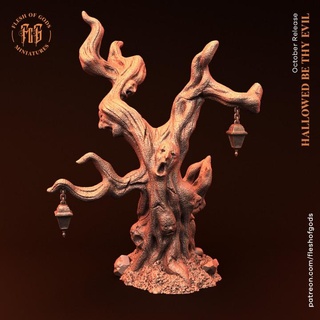 ağaç ruhlar et tanrılar masaüstü karakterler yaratıklar fantezi Evren mağaza orman destek rpg arazi ürkütücü ruh manzara etli 3d print model - Mito3D