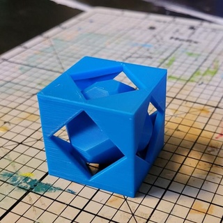impossible trapped box tyler martin Toys & Games Puzzles optical illusion print place ball 3d print model - Mito3D