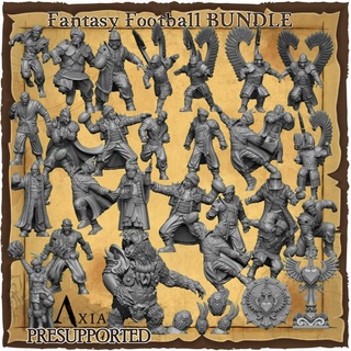 amber husaria fantasy football team bundle- large - presupported axia citizens old world Tabletop Characters & Creatures Fantasy Universe sport rugby d&d warriors ff bloodbowl 3d print model - Mito3D