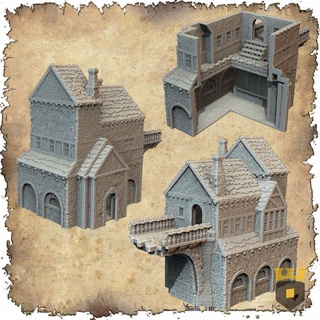 leichheim - courthouse 3dlayeredscenery Tabletop 3D Printable Terrain Store Fantasy building house medieval warhammer scenery mordheim 3d print model - Mito3D
