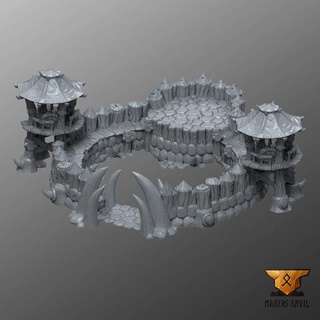 ork kamp arena yapımcılar örs masaüstü 3D yazdırılabilir arazi mağaza fantezi savaş oyunları Warhammer orklar manzara yol bulucu aos 3d print model - Mito3D