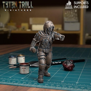 bandit pointing cudgel pre-supported tytantroll miniatures Store dragons dungeons fantasy minis thief 32mm brigand thug presupported 3d print model - Mito3D