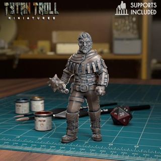 bandit maceman pre-supported tytantroll miniatures Store dragons dungeons fantasy scale dungeon thief 32mm brigand thug theif bandits 3d print model - Mito3D