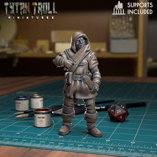 bandit lécher poignards pre supported tytantroll miniatures boutique donjons fantaisie échelle dnd 32mm voyou bandits brigands 3d print model - Mito3D