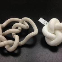 3d-printed conformations knots 7 crossings education 3d print model - Mito3D