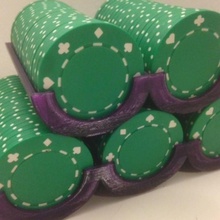 customizable poker chip rack board games 3d print model - Mito3D