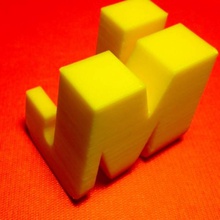 james madison cube 3d logo harfleri Üniversitesi bahçe 3d print model - Mito3D