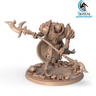 nen-kai knight withered tree signum workshop dungeons fantasy miniatures spear warrior tabletop insectoid ttrpg presupported akkari 3d print model - Mito3D