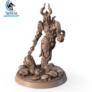 linar-ain captain spider witches signum workshop dungeons elf fantasy miniatures warrior woman wizard tabletop flail sorcerer ttrpg presupported akkari 3d print model - Mito3D