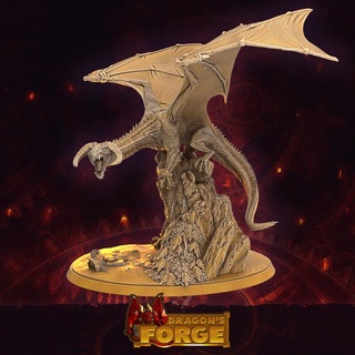 black dragon dragon's forge miniatures Tabletop Characters & Creatures Fantasy Universe Store big boss creature dragons dungeons monster part red rpg wings evil roleplaying multi d&d dnd npc 3d print model - Mito3D