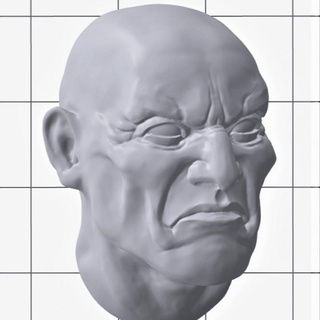oosan ursa head - space bears chapter mater astra primursa tabletop time face man soldier war male indian american puppets native 32mm spacebears 3d print model - Mito3D