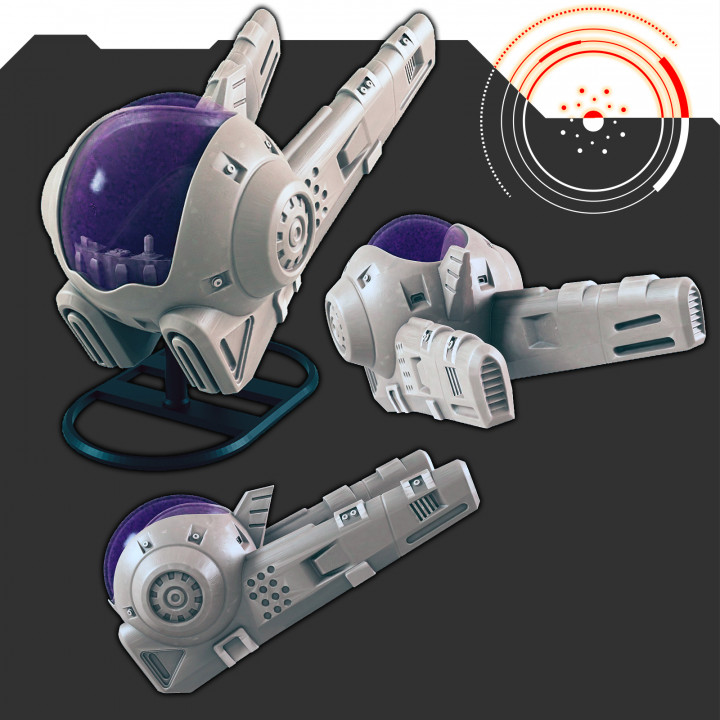 sci-fi vehicles personal orb shuttle support-free evan carothers Tabletop Characters & Creatures Sci-Fi Universe Vehicles Machines Store spaceship vehicle scifi 3D print model - Mito3D