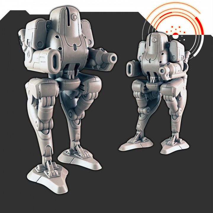 sci-fi vehicles mecha walker support-free evan carothers Tabletop Characters & Creatures Sci-Fi Universe Vehicles Machines Store mech schi-fi 3D print model - Mito3D