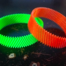 personalizável costela função pulseira jóias 3d print model - Mito3D
