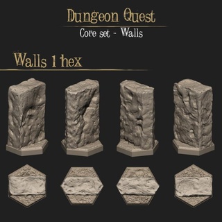 walls doors zaxisfactory Store Tabletop 3D Printable Terrain Fantasy column door dragons fence game stone terrain water wall grave crystal stairs arc hex tabletop map dungeon tiles rocks quest crates traps benches trapdoor dolmen hexes 3d print model - Mito3D