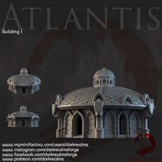 Sombrio reinos atlantis construção 1 forja loja tampo mesa 3D imprimível terreno fantasia 3d print model - Mito3D
