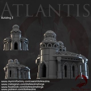 dark realms atlantis - building 3 forge Store Tabletop 3D Printable Terrain Fantasy fantasy terrain 3d print model - Mito3D