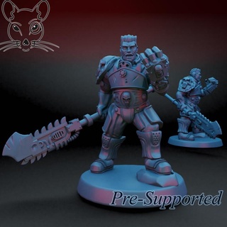 Perry kırıcı fare adam dövme masaüstü karakterler yaratıklar fantezi Evren mağaza Warhammer Necromunda tüccar Skaven 3d print model - Mito3D