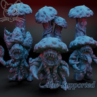 kötü mantarlar fare adam dövme masaüstü karakterler yaratıklar fantezi Evren mağaza arazi Warhammer Necromunda 3d print model - Mito3D