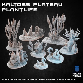 13x alien plants & crystals - terrain kit expedition collection print minis Tabletop Characters Creatures Sci-Fi Universe 3D Printable Terrain flowers sci-fi space trees rocks scenery scatter vegetation 3d print model - Mito3D