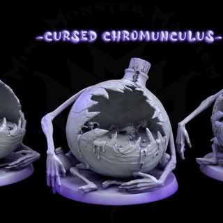 maudit chromoncule mini monstre grabuge table personnages créatures fantaisie univers boutique créature jeu Halloween rpg miniature mort potion brut 3d print model - Mito3D
